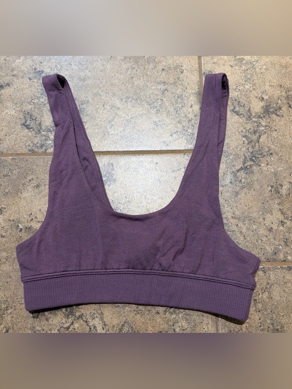 SKIMS Plum scoop neck bralette in size XS